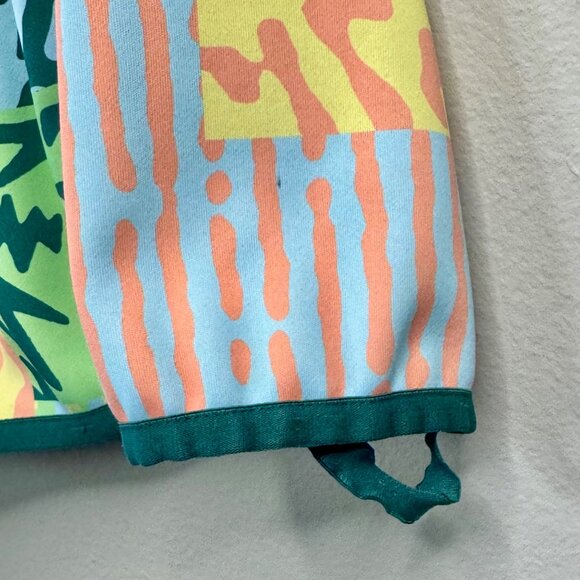 BURTON Oak Pullover Hoodie Kids S 8 Green Orange Fleece Lined Sweatshirt Unisex - Picture 6 of 12